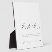 Plaque Photo Panneau du menu Ellesmere Modern Minimal Open Bar (Côté)