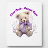 Plaque Photo Panneau Kind Heart Gentle Bear - Ourson mignon (Devant)