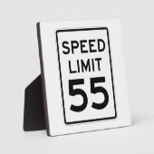 Plaque Photo Panneau Limite de vitesse 55 MPH (Recto)