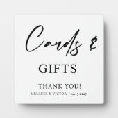 Plaque Photo Panneau Mariage Cartes et Cadeaux (Devant)