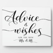 Plaque Photo Panneau mariage Conseils et souhaits (Devant)