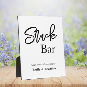 Plaque Photo Panneau mariage de la barre de snacks Tabletop