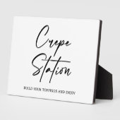 Plaque Photo Panneau Mariage de la station de crêpe (Côté)