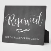 Plaque Photo Panneau Mariage de siège réservé Calligraphie simp (Côté)