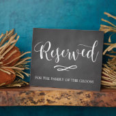 Plaque Photo Panneau Mariage de siège réservé Calligraphie simp (Côté)