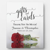 Plaque Photo Panneau Mariage Romantique Rose Rouge Cadeaux et C (Devant)