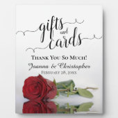 Plaque Photo Panneau Mariage Romantique Rose Rouge Cadeaux et C (Devant)