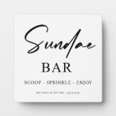 Plaque Photo Panneau Mariage Sundae Bar crème glacée (Devant)