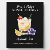 Plaque Photo Panneau Modèle Amaretto Sour Drink Signé Customisé (Devant)