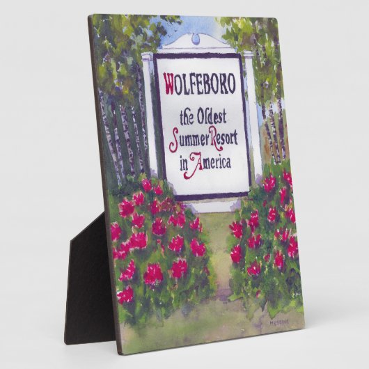 Plaque Photo Panneau NH Wolfeboro (Côté)