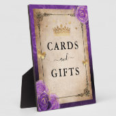 Plaque Photo Panneau Rose de Lavande violette Cartes et Cadeaux (Côté)