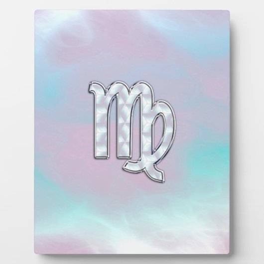 Plaque Photo Panneau Virgo Zodiac sur Pastels Mère de Perle (Devant)