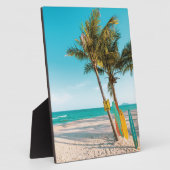 Plaque Photo Panneaux de surf sur la plage lancer oreiller (Côté)