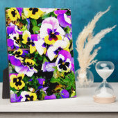 Plaque Photo pansy flowers (Côté)