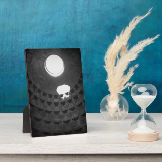 Plaque Photo Panthéon Crâne clair Rome Italie Noir et Blanc (Côté)