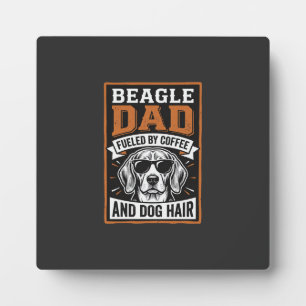 Plaque Photo Papa Beagle alimenté par le café et les poils de c