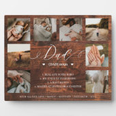 Plaque Photo Papa Définition Bois Fête des pères Photo Collage (Devant)