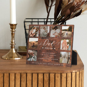 Plaque Photo Papa Définition Bois Fête des pères Photo Collage