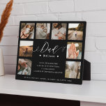 Plaque Photo Papa Définition Signification Fête des pères 8 Pho<br><div class="desc">Envoyez un beau cadeau personnalisé à votre père qu'il chérira pour toujours. La plaque est conçue comme une définition de dictionnaire avec "Papa" conçu dans un style de script noir écrit à la main. Fête des pères personnalisée famille photo collage bloc photo pour afficher vos propres photos de famille et...</div>