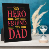 Plaque Photo Papa Don Mon Héros Ami Papa (Côté)