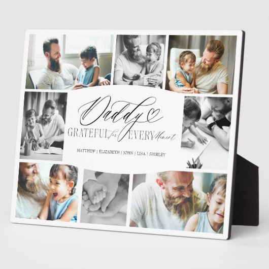 Plaque Photo Papa est reconnaissant pour chaque instant Photo C (Côté)