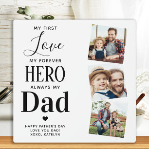 Plaque Photo Papa First Love Forever Hero Personnalisé 3 Photo