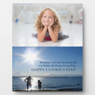 Plaque Photo "Papa, Mon Roi Forever