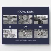 Plaque Photo PAPA "NOM" Marine Nous vous aimons Photo Collage P (Devant)