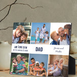 Plaque Photo Papa Nous t'aimons à l'extérieur et retour 6 Photo<br><div class="desc">Dites, nous vous aimons papa avec une plaque photo cool que vous pouvez customiser avec 6 de vos photos préférées ou photos instagram. Le texte mignon est entièrement modifiable et se lit actuellement "papa nous t'aimons à l'extérieur et à l'arrière" - parfait pour un papa de baseball! Vous pouvez également...</div>