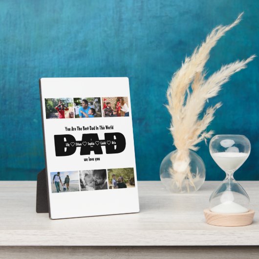 Plaque Photo Papa, Nous T'Aimons – Fête des Pères 6 Photo Colla (Côté)