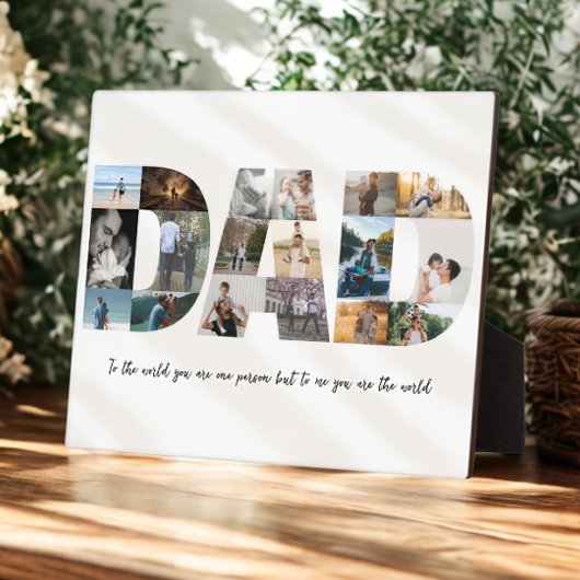 Plaque Photo Papa Photo Collage 18 Photos