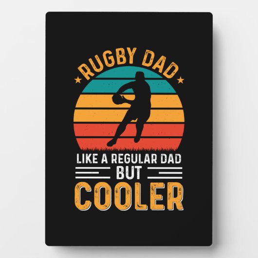 Plaque Photo Papa Rugby (Devant)