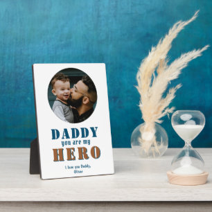 Plaque Photo Papa, tu es mon Héros Papa Photo Fête du Père