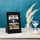 Plaque Photo Papa vétéran du Vietnam (Côté)