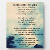 Plaque Photo PAPA VOUDREZ-VOUS JAMAIS CONNAÎTRE LE poème (Devant)