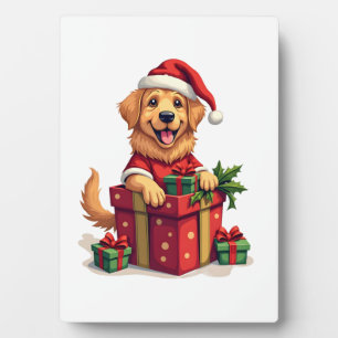 Plaque Photo Papier Cadeau Golden Retriever
