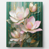 Plaque Photo Papier peint en fleurs japonais Magnolia Art (Devant)
