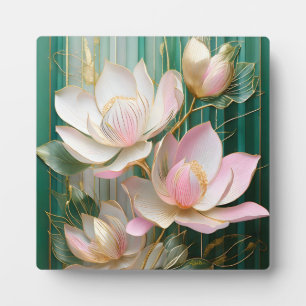 Plaque Photo Papier peint en fleurs japonais Magnolia Art