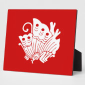 Plaque Photo Papillon asiatique Japonais Conception Kamon (Côté)