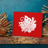 Plaque Photo Papillon asiatique Japonais Conception Kamon (Côté)