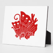 Plaque Photo Papillon asiatique Japonais Conception Kamon (Côté)