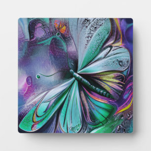 Plaque Photo Papillon Bleu