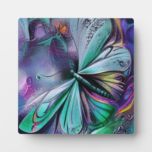 Plaque Photo Papillon Bleu (Devant)