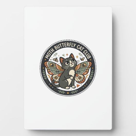Plaque Photo Papillon de nuit Chat POD Vector Art - Papillon de (Devant)
