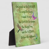 Plaque Photo Papillon de prière de sérénité Inspiration (Côté)