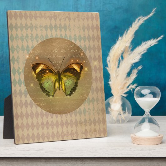 Plaque Photo Papillon enchâssé vintage (Côté)