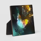 Plaque Photo Papillon lumineux et papillons de nuit (Recto)