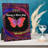 Plaque Photo Papillon violet orange Avoir un beau Art de jour I (Côté)