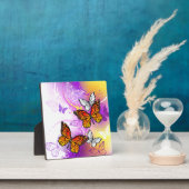 Plaque Photo Papillons Monarque sur Arrière - plan pourpre (Insitu)