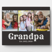 Plaque Photo Papy a établi un simple script blanc 3 photo (Devant)